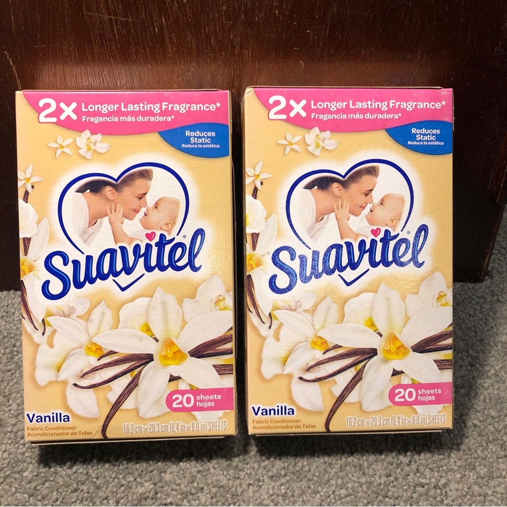 X2 Suavitel Fabric Conditioner Heavenly Vanilla Dryer Sheets, 20 Sheets